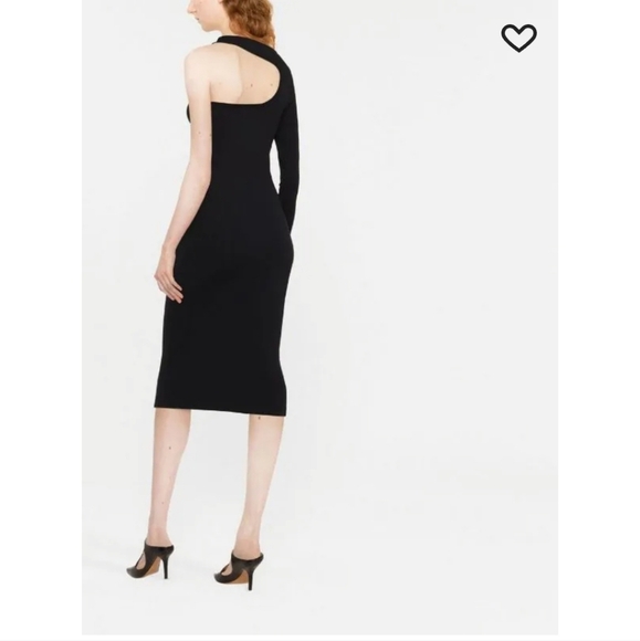P1. NWT HELMUT LANG One Sleeve Cut Out Fitted Dress Size XS/S - Picture 4 of 7